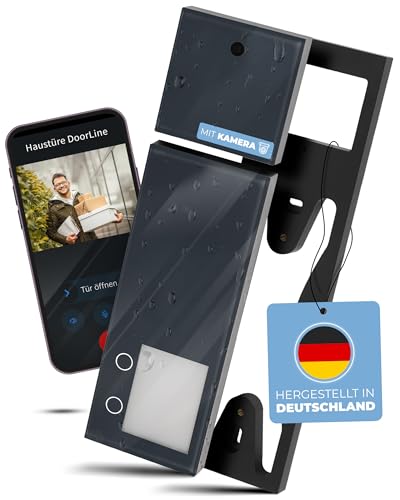 DoorLine Slim DECT + Cam Bundle, Anthrazit, Türsprechanlage mit Kamera | Videoklingel mit Kamera, FRITZ!Box kompatibel, Türöffner-Funktion, WLAN Integration, SmartHome-fähig