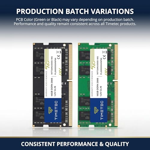 Timetec 16 GB DDR4 2666 MHz (PC4-2666V) PC4-21300 SODIMM – Non-ECC Unbuffered, 260-Pin, 1,2 V, CL19 Speichermodul für Laptops, Mini-PCs und All-in-One-Computer