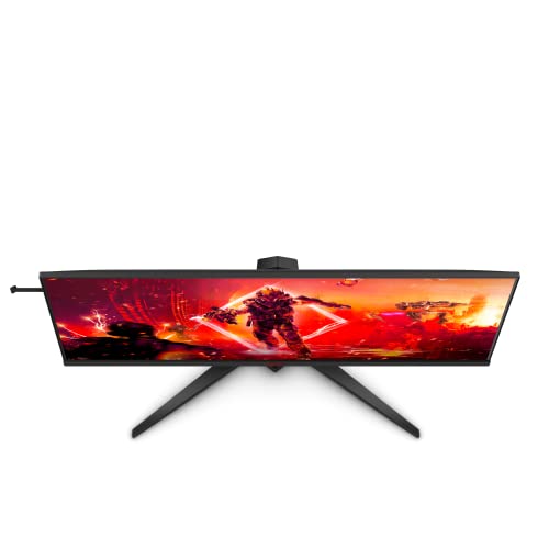 AOC AGON AG405UXC - 40 Zoll WQHD Gaming Monitor, 144 Hz, 1 ms GtG, HDR400, FreeSync Prem., G-Sync comp., (3440x1440, HDMI, DisplayPort, USB-C (90W PD), USB Hub) schwarz/rot