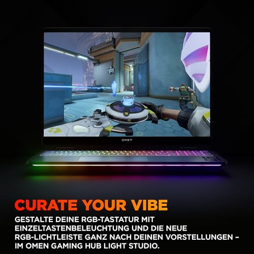 HP Omen MAX 16 Laptop, AMD Ryzen AI 7 H 350, RTX 5070 Ti, 32GB RAM, 1TB SSD | Windows 11 High-End Gaming Laptop mit 16" 240Hz WQXGA-Display, FreeSync Premium, Wi-Fi 7, RGB-Tastatur, QWERTZ, Shadow Black