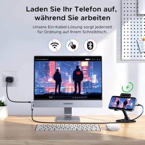 UGREEN 2,5K Portable Monitor 16 Zoll, Tragbarer Monitor IPS 2560×1600@165Hz