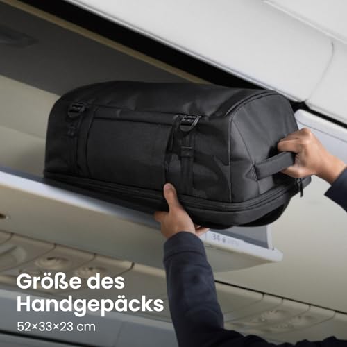 tomtoc 40L Reiserucksack TSA Freundlich Handgepäck Rucksack Travel Backpack | Groß Rucksack für 15,6-17 Zoll Laptop, Flug Genehmigt Bordgepäck Spritzwassergeschützt Kabinenrucksack für Reise Weekender