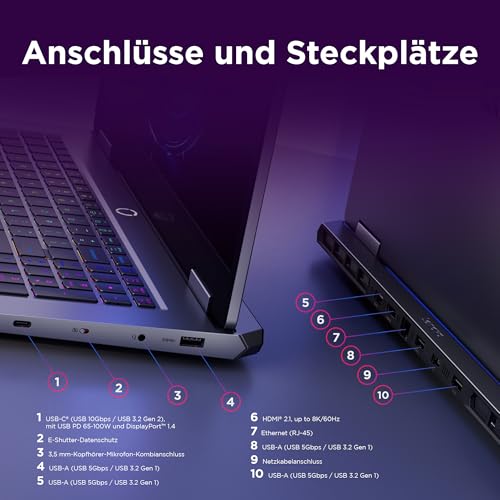 Lenovo LOQ | Laptop | i7 | 16GB | 512GB | RTX 5070 | 17.3 FHD Display |165Hz | Intel i7-14700HX | 16GB RAM | 512GB SSD | NVIDIA RTX 5070 | RGB Tastatur |QWERTZ |Ohne Windows|Grau