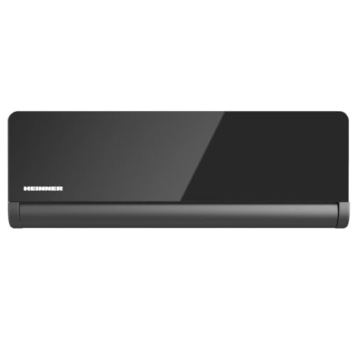 Heinner HAC-BP12WIFI-BK BlackPearl Split-Klimaanlage Schwarz, 12000 BTU, WiFi, Smart Inverter, A+++ Kühlung, A++ Heizung, Active Clean, Breeze Away, Cascade, ECO, 8°C-Heizfunktion, für 16–23 m²