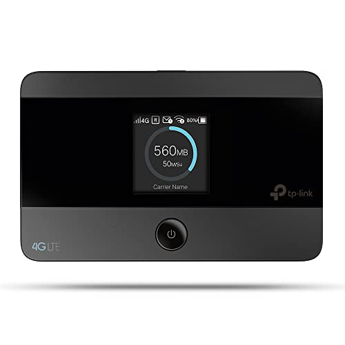 TP-Link M7350 Mobiler 4G LTE WLAN Router, bis 150 Mbit/s, Farb-LCD, 2000-mAh-Akku (bis zu 8 Std.), verbindet bis zu 10 Geräte, kompatibel mit Allen europäischen SIM-Karten