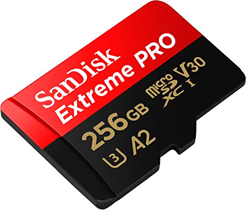 SanDisk Extreme PRO microSDXC UHS-I Speicherkarte 256 GB + Adapter & RescuePRO Deluxe (Für Smartphones, Actionkameras oder Drohnen, A2, Class 10, V30, U3, 200 MB/s Übertragung)