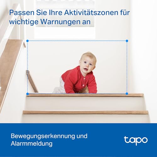 Tapo C200 360°-WLAN-Überwachungskamera für den Innenbereich | 1080P, Nachtsicht, Bewegungserkennung, Zwei-Wege-Audio, kompatibel mit Alexa, für Babys/Haustiere, WLAN 2,4GHz