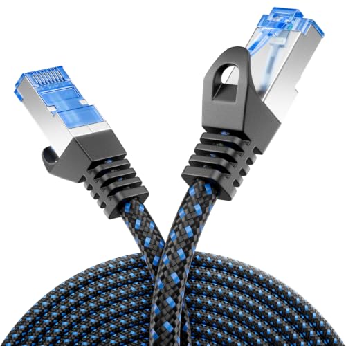 deleyCON 0,5m CAT 8 Patchkabel RJ45 S/FTP 40 Gbit/s 2000 MHz - Schwarz