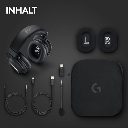 Logitech G PRO X 2 Lightspeed Wireless Gaming-PC-Headset, Schwarz | Abnehmbares Mic, 50mm-graphentreiber, DTS:X 2.0–7.1 surround, Bluetooth/USB/3,5-mm-aux, PC-Headset, PS5, PS4, Nintendo Switch