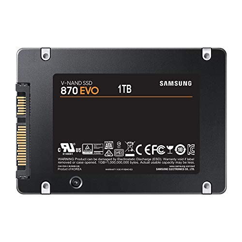Samsung 870 EVO SATA III 2,5 Zoll SSD, 1 TB, 560 MB/s Lesen, 530 MB/s Schreiben & BAR Plus USB-Stick Typ-A, 64 GB, 200 MB/s Lesen, 30 MB/s Schreiben