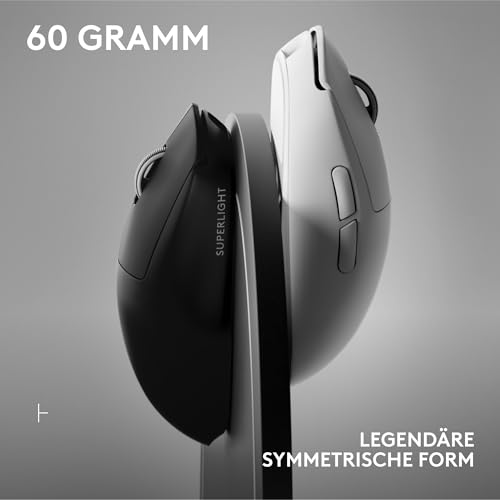Logitech G PRO X SUPERLIGHT 2 SE kabellose Gaming-Maus | 60g Pro-Grade-Maus, 5 programmierbare Tasten, 44K-DPI-Sensor, 8.000 Hz Signalrate, USB-C-Ladefunktion, PC/Mac - Schwarz