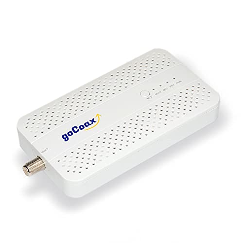 goCoax MoCA 2.5 Adapter MA2500D | Ethernet über vorhandenes Koaxialkabel, 2,5-GbE-Port (RJ45) | Für Gaming-PC, Smart-TV und WLAN-Backhaul | Mindestens 2 Adapter erforderlich | Weiß
