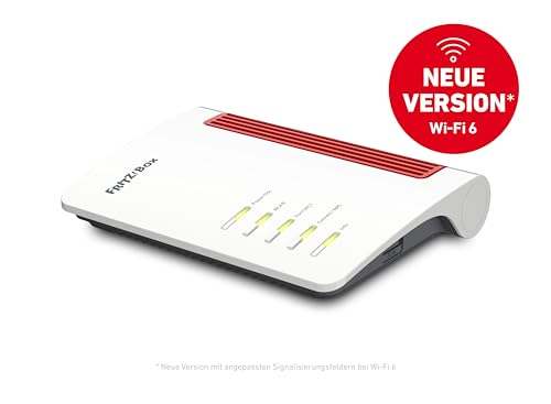 AVM Fritz!Box 7530 AX WI-FI 6 Router (DSL/VDSL,1.800 MBit/s (5GHz)&600 MBit/s (2,4 GHz),bis zu 300 MBit/s mit VDSL-Supervectoring 35b,WLAN Mesh, DECT-Basis, geeignet für Österreich