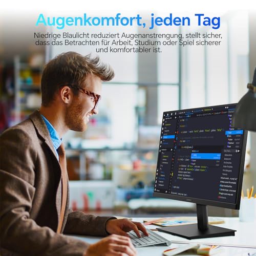 KOORUI E2711F 27 Zoll Monitor FHD 100Hz IPS AdaptiveSync HDMI EyeCare VESA | 1920x1080, -5°~15° neigbar, VGA, ultradünnes Design, Augenschutz