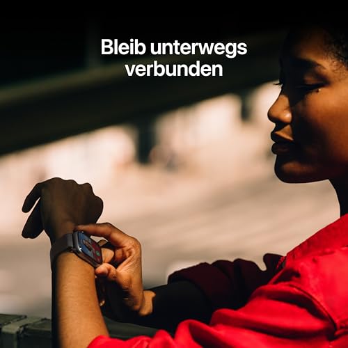 Apple Watch Series 11 GPS 42 mm Smartwatch mit Aluminiumgehäuse in Space Grau und Sportarmband in Schwarz (M/L). Schlafindex, Fitnesstracker, Gesundheitstracking, Always-On Display, Wasserschutz