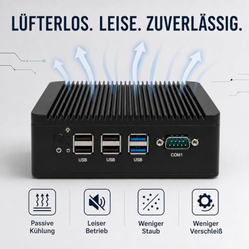 lüfterlos mini pc N2940 8GB RAM 128GB SSD Intel Celeron Fanless Industrie