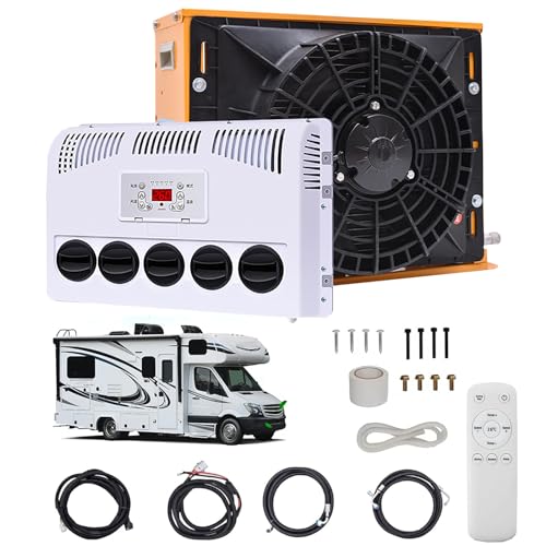 12 V/24 V RV-Klimaanlage, 850 W Split-Park-Klimaanlage, 450 m³/h Luftvolumen, leise – schnelle Kühlung, für Sattelauflieger, Busse, Wohnmobile, Wohnwagen, Bagger