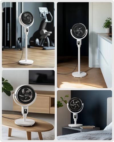 Pro Breeze AirFlo Standventilator 108 cm, Stiftung Warentest GUT (1,9), 29 dB, 2-in-1 Stand- & Tischventilator, 85°+135° Oszillation, höhenverstellbar, Fernbedienung