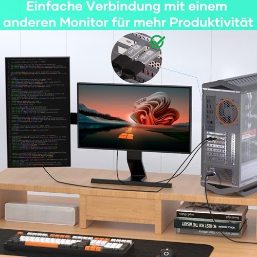 DisplayPort auf HDMI Adapter 2 Stücke,Unidirektionaler DP auf HDMI Adapter
