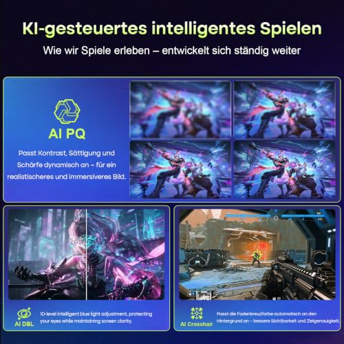 Amzfast 34 Zoll Curved Gaming Monitor, 3440x1440 UWQHD, 240Hz, 1ms MPRT, 1500R VA Curved, 21:9, 3000:1 Kontrast, 450cd/m², 131% sRGB, Adaptive Sync, Pip/PBP, HDMI2.1&DP1.4, VESA100×100, AMZG34C8 Pro