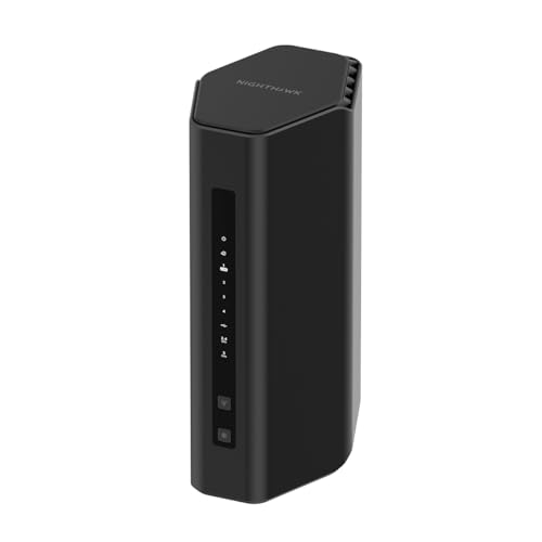 NETGEAR Nighthawk WiFi 7 WLAN Router RS200, Bis zu 185 m², 6,5 Gbit/s | Glasfaser Router, Zuverlässige Leistung, Einfache Einrichtung, 80 Geräte, 1× 2,5G + 3× Gigabit-Ports, Dual Band, BE6500