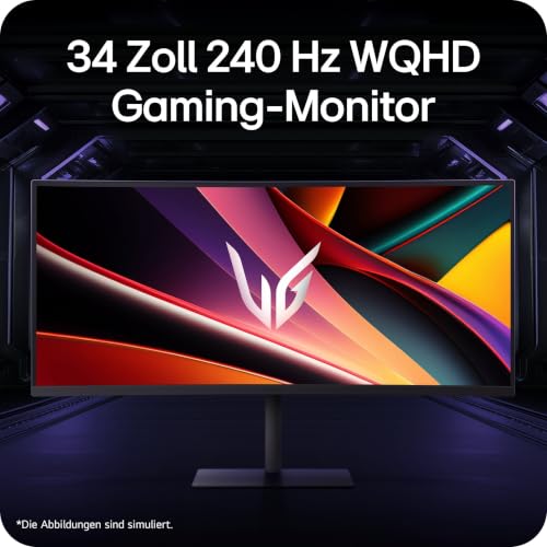 LG Ultragear™ 34G630A-B.AEUQ (34 Zoll) 21:9 Curved WQHD VA Gaming-Monitor, 240Hz, AMD FreeSync™ Premium, DisplayHDR™ 400, 2X HDMI 2.1, Schwarz