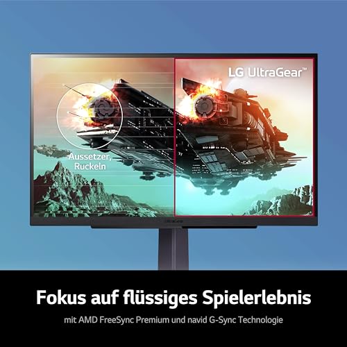 LG Ultragear 16:9 UHD Gaming Monitor 27GR93U-B - 27 Zoll, IPS-Display, HDR10, AMD FreeSync, Grau/Schwarz