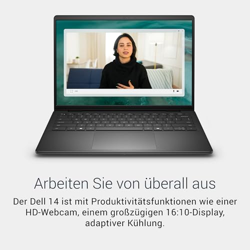 Dell 14 Laptop - AMD Ryzen 5 220, 16GB RAM, 512GB SSD | 14" entspiegeltes Display, AMD Radeon Grafik, Deutsch beleuchtete QWERTZ Tastatur, Wi-Fi 6 (Netzteil separat erhältlich)