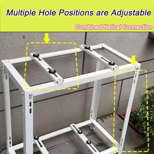 3 Stufige Klimaanlage Halterung Außengerät, Verstellbarer Dämpfungssockel Wärmepumpe, Montagehalterung, Stahlmaterial, Geeignet für Kanallose Mini Split Klimaanlagen(80x40x150cm/31x16x59in)