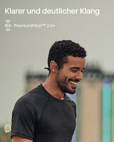 SHOKZ OpenRun Knochenschall Kopfhörer, IP67 Wasserdicht, Schwarz