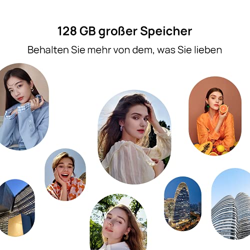 HUAWEI nova 8i Smartphone 6.67 Inches, 66W Supercharge, 64MP 4-Way AI Camera, 6GB RAM + 128GB ROM, 4300 mAh, EMUI 11, [Standard Deutsche Version] 30 Monate Garantie, Moonlight Silver