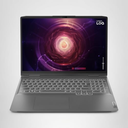 Lenovo LOQ Gaming Laptop | 16" WUXGA Display | 144Hz | AMD Ryzen 5 7640HS | 16GB RAM | 512GB SSD | NVIDIA GeForce RTX4060 TGP 115W | G-Sync | Win11 Home | QWERTZ | grau | 3 Monate Premium Care