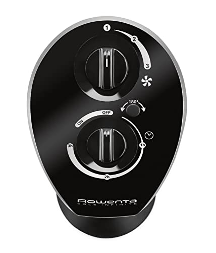 Rowenta Eole Infinite Standventilator, Schwarz VU6620 | Leistungsstark, leise mit nur 43 dB(A), geringer Energieverbrauch, 3 Geschwindigkeiten, Farbe: Schwarz