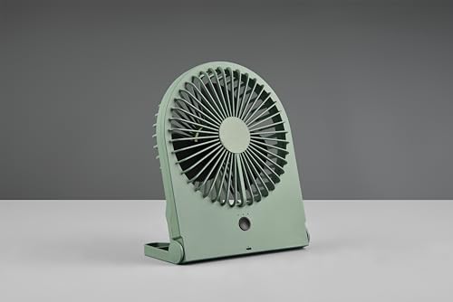 RL LIVE YOUR LIGHT Reality Leuchten Tisch Ventilator Breezy R044-49, Kunststoff Pistaziengrün, 2 Watt, Akku Betrieb, USB-C, 3 Stufen