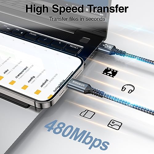 NIBIKIA iPhone Ladekabel, Lightning Kabel [3Pack 2M] Schnellladekabel | MFi Zertifiziert USB auf Lightning Kabel für iPhone 14 13 12 11 Pro/Pro Max/Mini, XR XS Max X, 8 7 6 6s Plus, 5s 5 Se