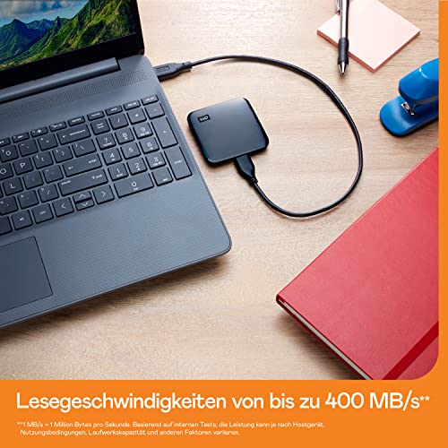 WD Elements™ SE SSD externe SSD 2 TB (USB 3.0-Schnittstelle, Plug-and-Play, 400 MB/s Lesegeschwindigkeit) Grau