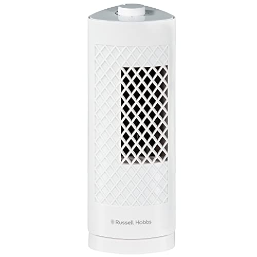 Russell Hobbs RHTF1321 Mini-Turmventilator, leicht, 33 cm, tragbar, 3 Geschwindigkeiten, 75° Schwenkwinkel, kräftiger Luftstrom, leise im Betrieb, weiß