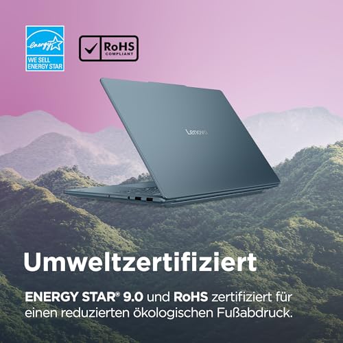 Lenovo Yoga Pro 7 Laptop | Copilot+PC | 14.5" 3K OLED Display | AMD Ryzen AI 9 365 | 32GB RAM | 1TB SSD | AMD Radeon GPU | Win11 Pro | QWERTZ Beleuchtet | Tidal Teal | 3 Monate Premium Care