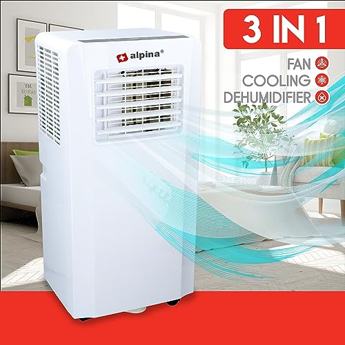 Alpina Mobiles Klimaanlage A007G - Luftentfeuchter - Luftreiniger - Ventilator - 11000 BTU - Timer - Fernbedienung