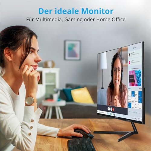 MEDION P52218 (MD 20150) 54,6 cm (22 Zoll) Full HD Widescreen Monitor (FHD, 16:9, HDMI, VGA, Anti Flicker, Anti Glare, Anti Blue-Light, mehrsprachiges Menü) schwarz