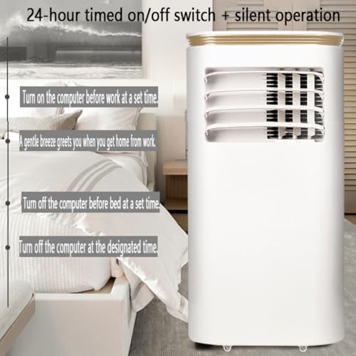 Tragbare Klimaanlage 12000 BTU, Kleine AC-Einheit mit Luftentfeuchter & Fernbedienung, Kühlt 30m², Leise Mobile Klimaanlage mit Fensterkit, 3 Modi, 2 Geschwindigkeiten, 24h Timer
