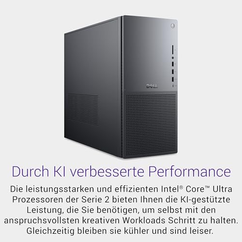 Dell Tower Plus Desktop - Intel Core Ultra 7, 16GB RAM, 1TB SSD, RTX 5060 | Wi-Fi 7, HDMI, Thunderbolt 4, McAfee Business Protection 1 Jahr, Windows 11 Pro