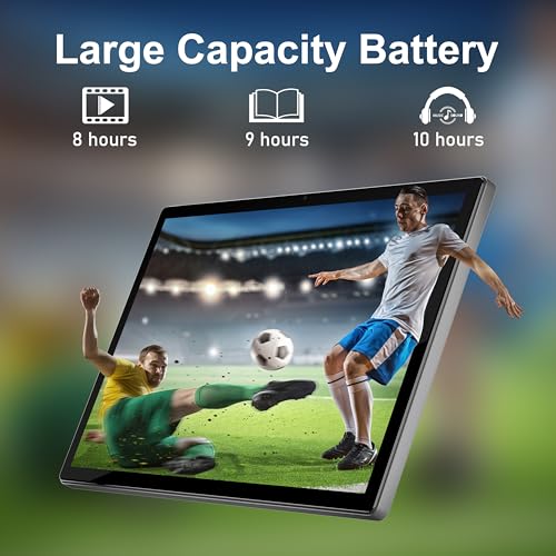 Tibuta 10-Zoll Android 15 Tablet mit Schutzhülle, Quad-Core-Prozessor