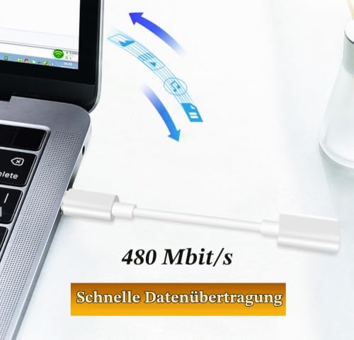 Adapter USB C auf USB, OTG Typ C auf USB Adapter Kabel, kompatibel mit iPhone 16 Pro Max/15 Pro Max, iPad, MacBook Pro/Air, Samsung Galaxy S24/S23/S22/S21, Huawei