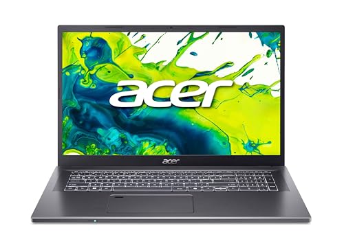 Acer Aspire 17 (A17-51GM-70DT) Laptop, 17.3-Inch FHD IPS Display, Intel Core 7 150U, 32 GB RAM, 1 TB SSD, NVIDIA GeForce RTX 2050, Windows 11, QWERTZ Keyboard, Grey