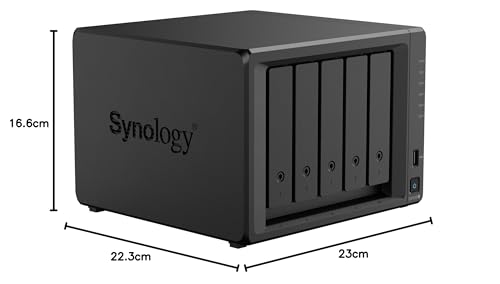Synology Erweiterbares NAS-Kit mit 5 Schächten, DS1525+ AMD RyzenCPU mit 8 GB Speicher, 2,5 GbE Standardbenutzer, inländischer autorisierter Händler, Field Lake, Telefonunterstützung, DiskStation