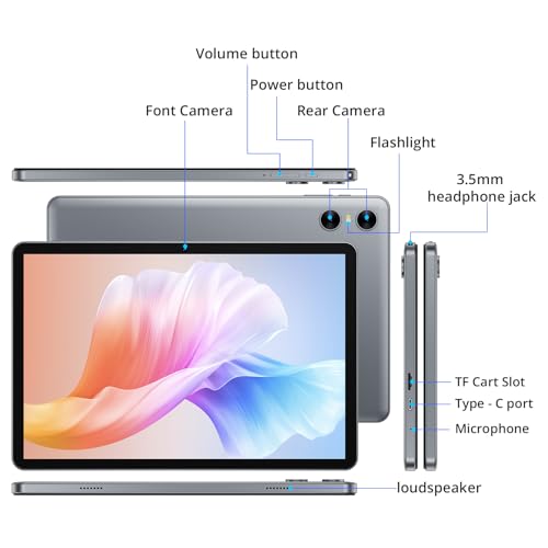 SVITOO Tablet mit Tastatur und Stift 10 Zoll Android 16 (Modell 2026), Unisoc T7250, 20GB RAM (4+16 virtuell) + 128GB, bis 1TB microSD, Widevine L1, WLAN 2,4/5 GHz, GPS, 6600 mAh (NTC)