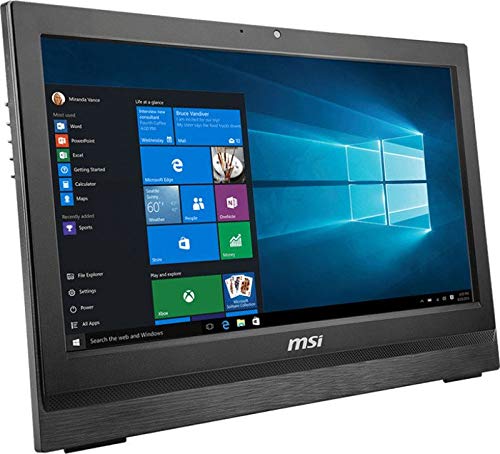 MSI 9S6-AA7811-027 Pro 20T 6M-027XDE All-in-One Desktop PC (Intel Core i3-6100, 128GB Festplatte, 4GB RAM, HD-Grafik, Win 10, 50,8 cm (20 Zoll)) schwarz