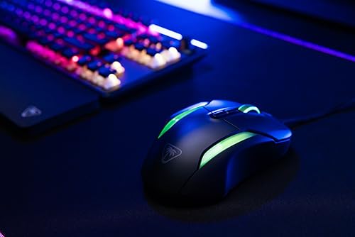 Turtle Beach Kone II ergonomische RGB-PC-Gaming-Maus mit Kabel | Ash Black, 26K-DPI-Sensor, optische Schalter, 23 belegbare Eingaben, ergonomisch, 4D Scroll Wheel, Gleiter aus reinem PTFE
