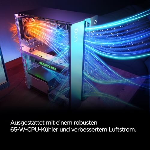 Lenovo LOQ Tower Gaming Desktop-PC | NVIDIA GeForce RTX 5060 | Intel Core i5-14400F |16GB RAM | 1TB SSD | Win11 Home | Luna Grau - Raven Schwarz | 17L | 3 Monate GamePass | 3 Monate Premium Care
